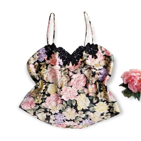 Victoria’s Secret Vintage 90s Gold Tag Floral Satin Soft Pajama Set - Picture 9 of 15